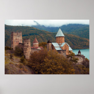 Poster Monastère d'Ananuri Géorgie