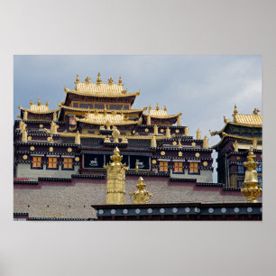 Poster Monastère Tibétain de Songzanlin - Yunnan, Chine