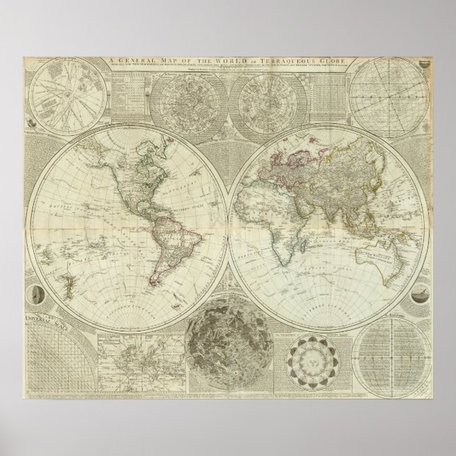Poster Monde composite ou globe terraque (Devant)