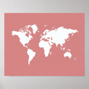 Poster Monde élégant rose