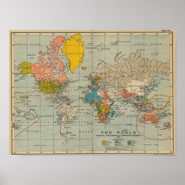 Poster Monde en 1910 (Devant)