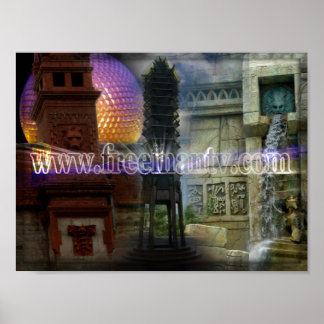 Poster Monde franc-maçonnerie