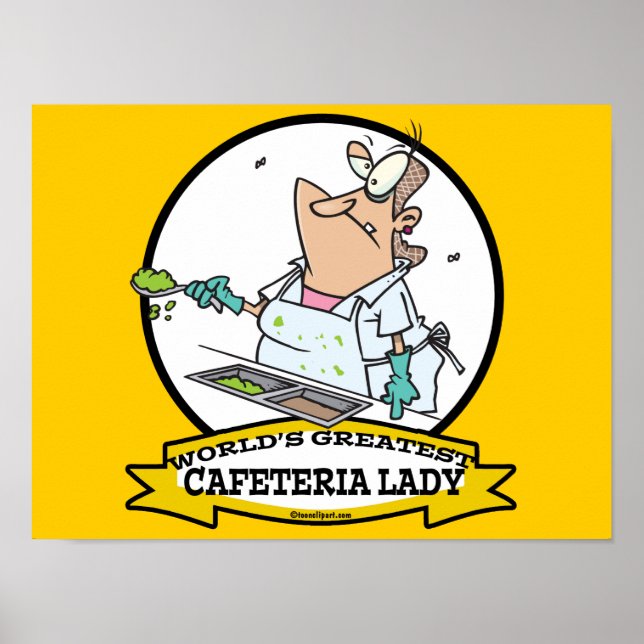 POSTER MONDE LA PLUS GRANDE CAFÉTÉRIA LADY CARTOON (Devant)