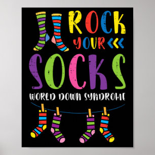 Poster Monde Le Syndrome de Down Rocher Vos Chaussettes S