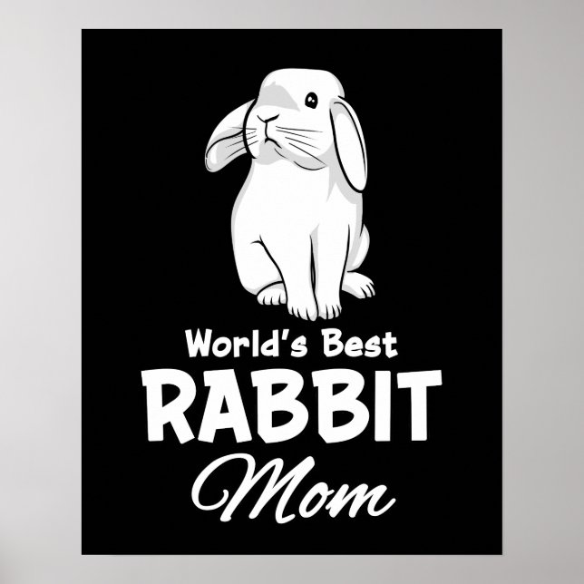 Poster Monde meilleur lapin maman lapin mère lapin (Devant)
