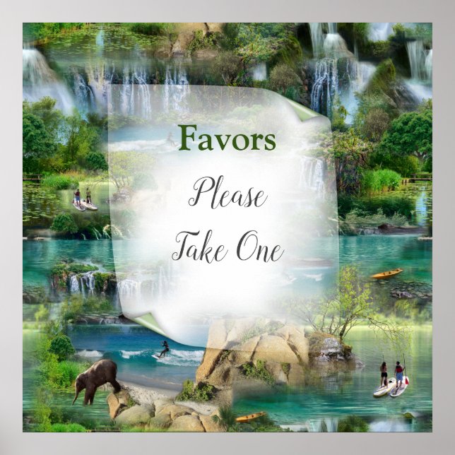 Poster Monde Océans & Rivières, Lacs & Activités sportive (Devant)