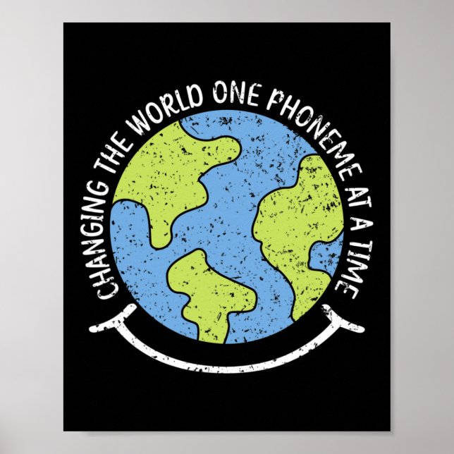 Poster Monde Un Phonème À La Fois Dyslexie Sensibilisatio (Devant)