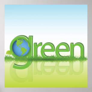 Poster Monde vert