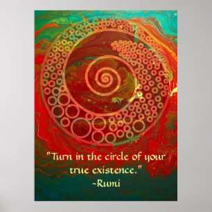Poster Mondes de Wonder-Rumi et d'art poétique