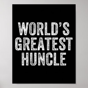 Poster Mondes Meilleur Huncle Funny Uncle Faux Pères Da