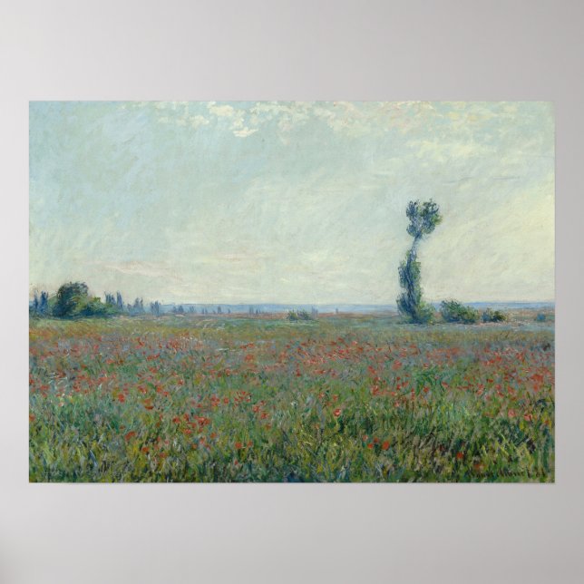 Poster Monet - Champ de pavots (Devant)