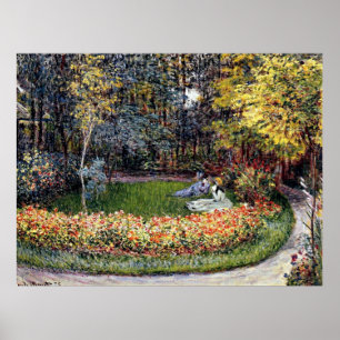 Poster Monet - Dans le Jardin, célèbre peinture