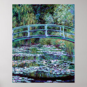 Poster Monet - Etang Lily et pont japonais