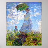 Monet : Femme avec Parasol Impressionniste Art ~ ~