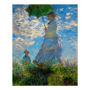 Poster Monet Femme Parasol Impressionnisme