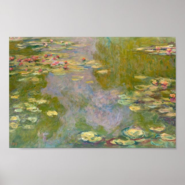 Poster Monet France Impressionniste Gens Eau Lillies Ar (Devant)
