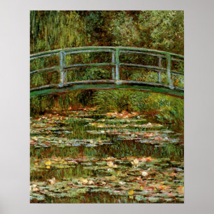Poster Monet French Japanese Bridge Art