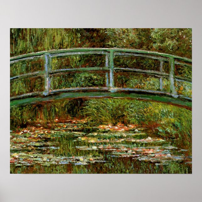 Poster Monet French Japanese Bridge Art (Devant)