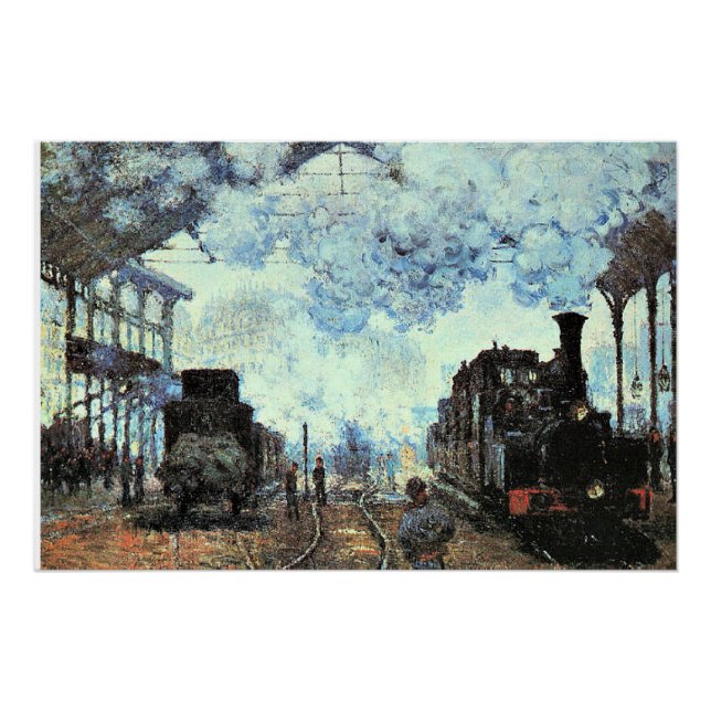 Poster Monet - Gare St. Lazare, Arrivée du train (Devant)
