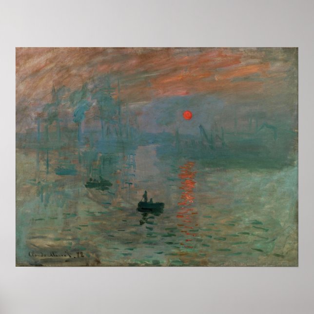 Poster Monet - Impression, lever du soleil 1872 (Devant)