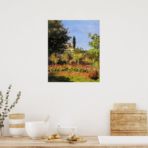 Poster Monet - Jardin en fleurs