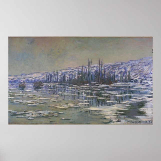 Poster Monet - La débâcle des glaces (Devant)