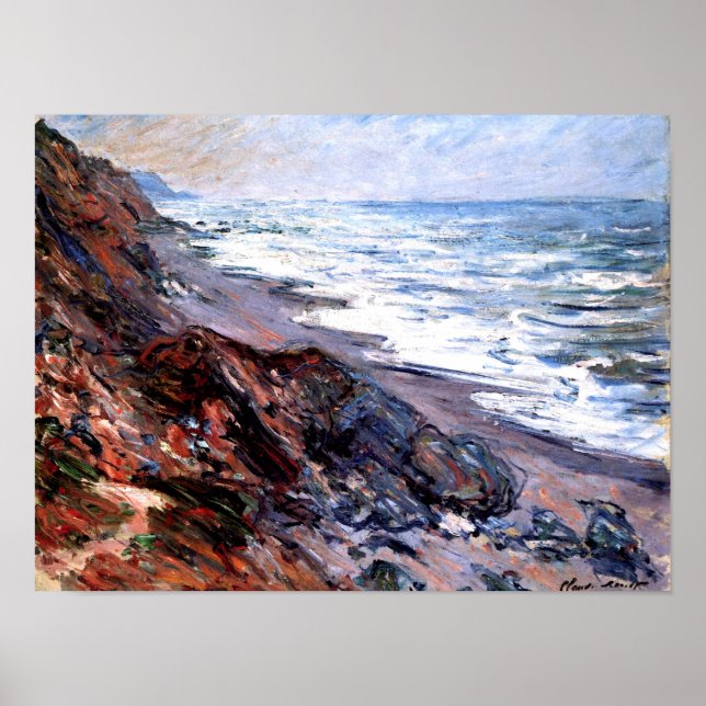 Poster Monet - La Mer à Pourville (Devant)