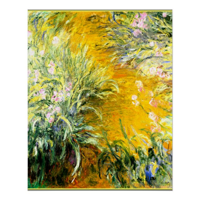 Poster Monet - Le Chemin à travers les Irises, (Devant)