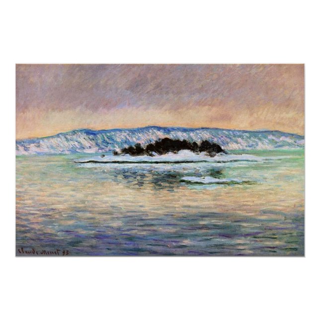 Poster Monet - Le Fjord près de Christiana (Devant)