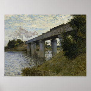 Poster Monet - Le pont ferroviaire à Argenteuil