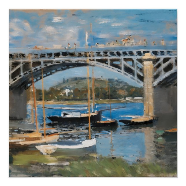 Poster Monet - Le Pont sur la Seine (Devant)