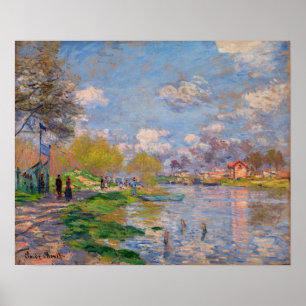 Poster Monet - Le Printemps au bord de la Seine