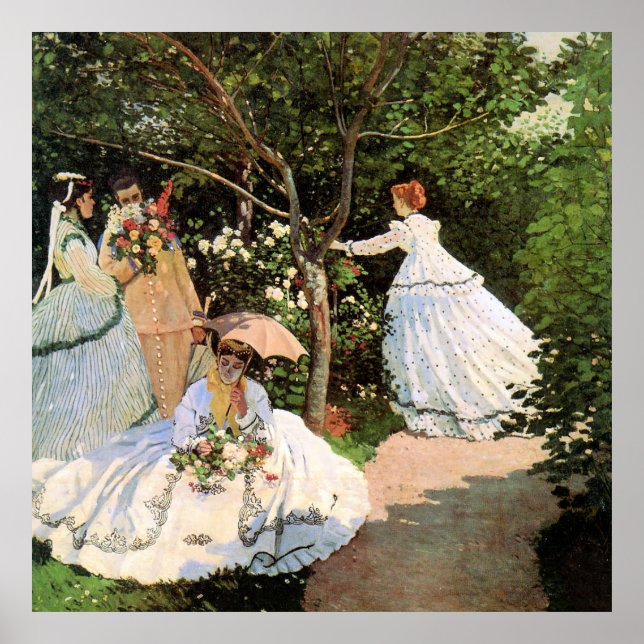 Poster Monet - Les femmes dans le jardin (Devant)