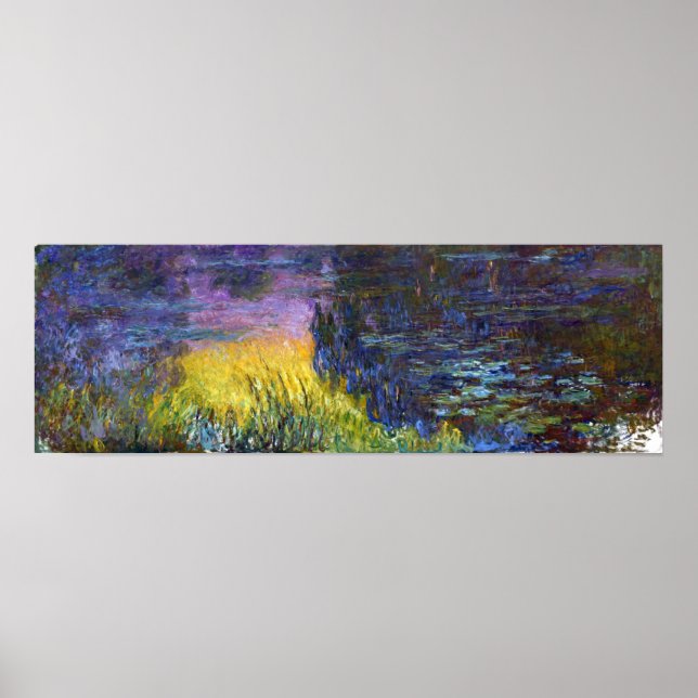 Poster Monet - Les Nappes D'Eau Réglant Le Soleil (Devant)