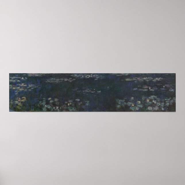 Poster Monet - Les Nymphéas Reflets Verts (Devant)