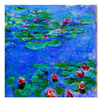 Monet : Lys d'eau (rouge), peinture Claude Monet