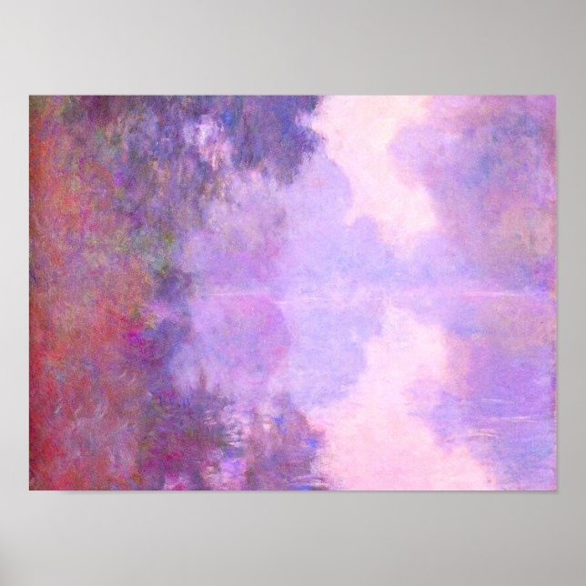 Poster Monet - Misty Morning sur la Seine (Devant)
