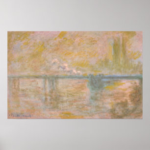 Poster Monet - Pont de Charing Cross à Londres