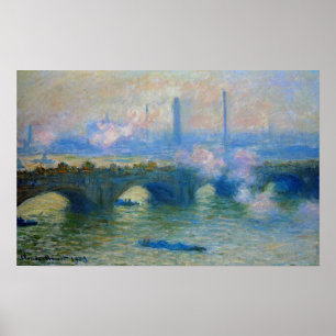 Poster Monet : Pont de Waterloo à Londres par Claude