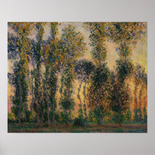 Poster Monet - Poplars À Giverny 1888