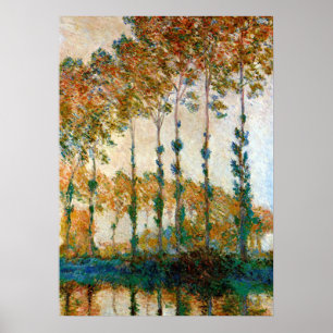 Poster Monet - Poplars sur les rives de la rivière Epte à