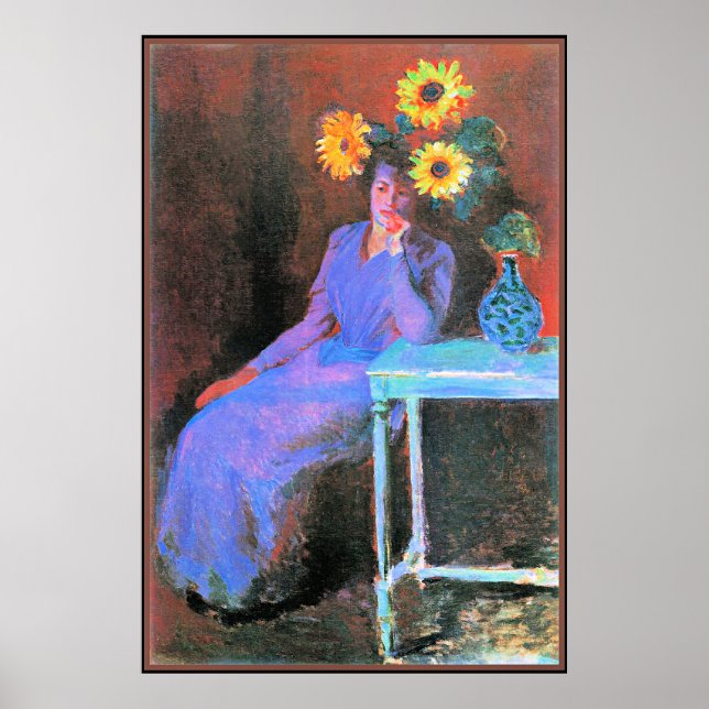 Poster Monet - Portrait de Suzanne Hoschede (Devant)