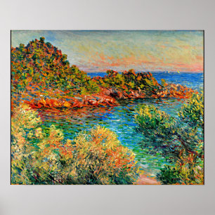 Poster Monet - Près de Monte Carlo, célèbre peinture,