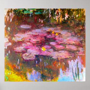 Poster Monet Purple Water Lilies