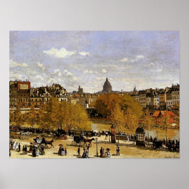 Poster Monet - Quai du Louvre, peinture d'art (Devant)