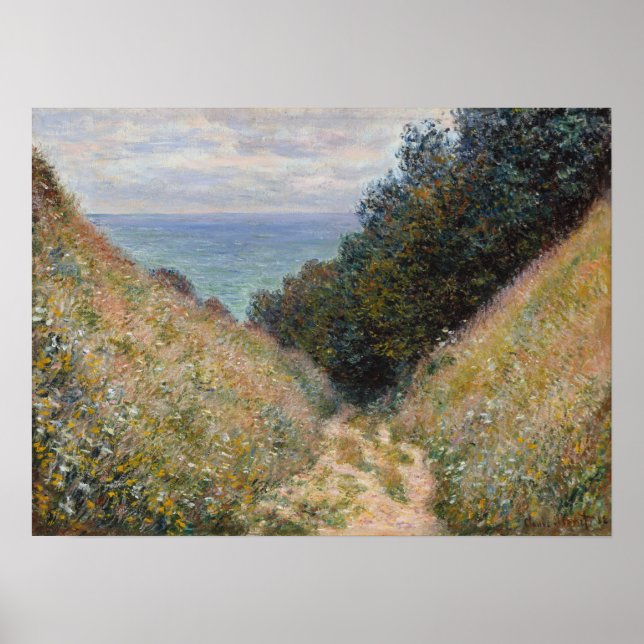 Poster Monet - Route À La Cavee Pourville (Devant)
