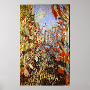 Poster Monet, Rue Montorgeuil, Paris, 30 juin 1878