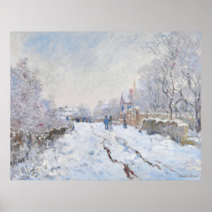 Poster Monet Scène de neige à Argenteuil