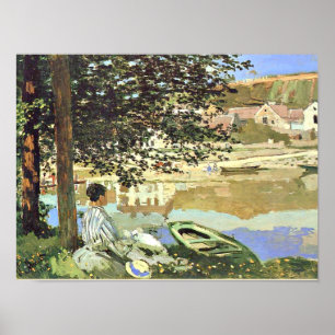 Poster Monet - Scène fluviale à Bennecourt, vintage ar fi