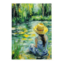 Monet Style Woman by the Water